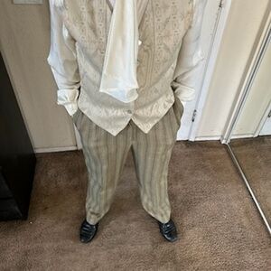 Elegant Cream Suit with Vest